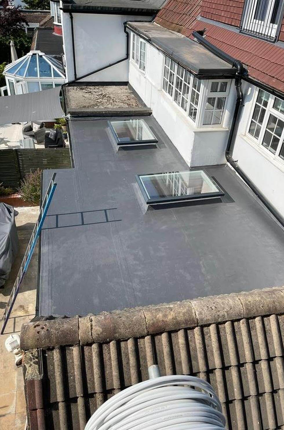 GRP flat roof installation